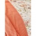 Набор постельное белье с пледом Karaca Home - Elsira blush 2020-1 персиковый евро