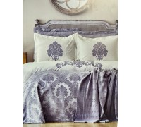 Bedding set with bedspread + plaid Karaca Home - Adrienne gri gray euro (10)