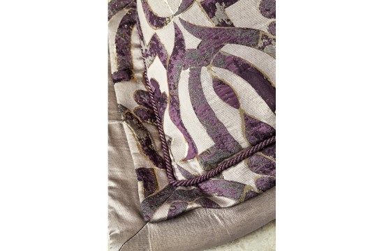 Bed linen set with bedspread + plaid Karaca Home - Morocco purple-gold golden euro(10) Turkey
