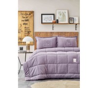 Bed linen set with a blanket Karaca Home - Toffee lila lilac one and a half