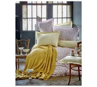 Bedding set with Karaca Home blanket - Freya green green euro