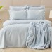 Bed linen set with bedspread + plaid Karaca Home - Infinity New a.mavi blue euro (8)