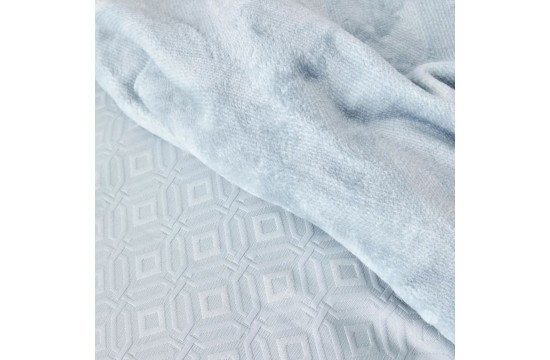Набір постільна білизна з покривалом + плед Karaca Home - Infinity New a.mavi блакитний євро (8)