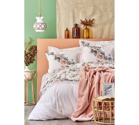 Bed linen set with bedspread Karaca Home - Elsa somon 2020-1 salmon euro Turkey
