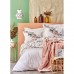 Набор постельное белье с покрывалом Karaca Home - Elsa somon 2020-1 лососевый евро Турция