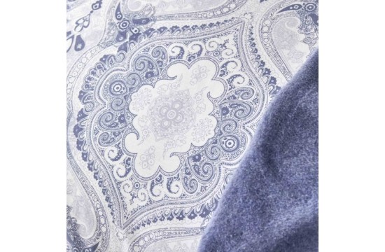 Набір постільна білизна з пледом Karaca Home - Arlen indigo