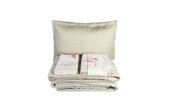 Bed linen set with bedspread + plaid Karaca Home - Petra pembe pink euro