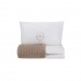 Набор постельное белье с пледом Karaca Home - Quatre delux gold 2020-1 золотой евро
