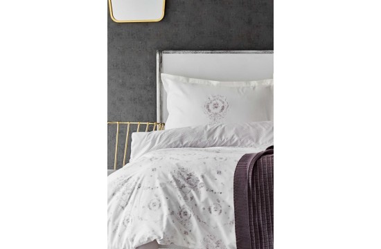 Bedding set with Karaca Home blanket - Quatre delux murdum 2020-1 purple euro