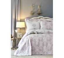 Набор постельное белье с покрывалом Karaca Home - Quatre delux murdum фиолетовый евро