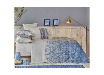 Bedding set with duvet Karaca Home - Marea mavi blue euro
