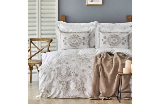 Bedding set with plaid Karaca Home - Arlen bej beige euro