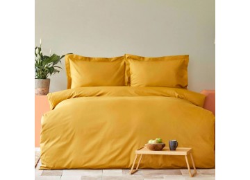Bed linen Karaca Home ranforce - Back To Basic hardal mustard euro