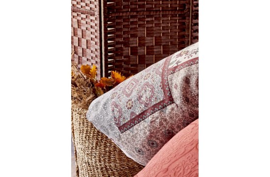 Bed linen Karaca Home ranforce - Maryam bordo 2020-1 burgundy one and a half