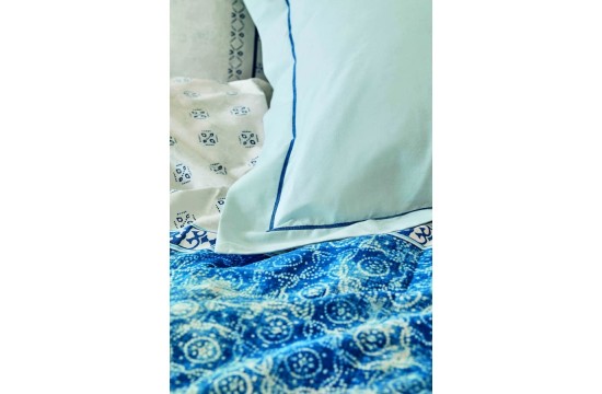 Bed linen Karaca Home ranforce - Costa mavi 2020-2 euro blue (PVC)