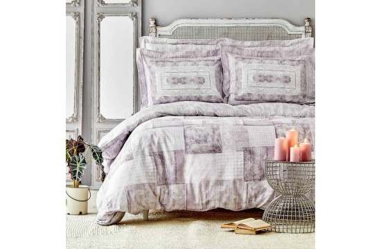 Bed linen Karaca Home ranforce - Carell murdum purple euro