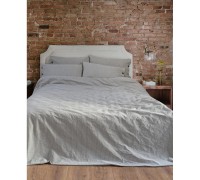 Bed linen Lotus Home Washed cotton - Pinstripe anthracite euro