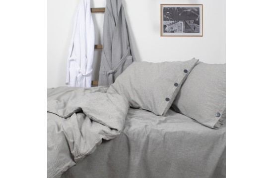 Bed linen Lotus Home Washed cotton - Daften anthracite euro