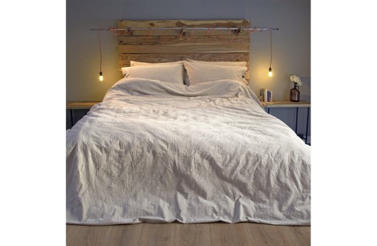 Bed linen Lotus Home Washed cotton - Daften kahve-bej euro