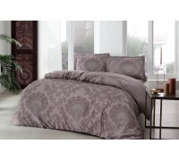 Turkish Bed Linen Euro TAC Violet Plum Satin