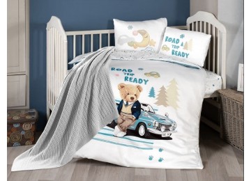 Комплект постельного белья для новорожденных First Choice - Monty Бамбук +Плед вязаный