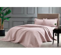 Quilted bedspread TAC Glory Pudra 250x260cm + two pillowcases 50x70cm