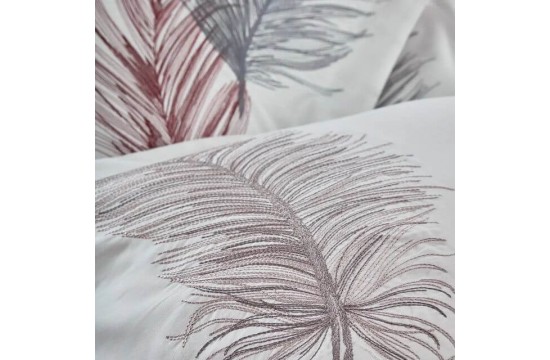Turkish bed linen euro Dantela Vita Iz White satin with embroidery