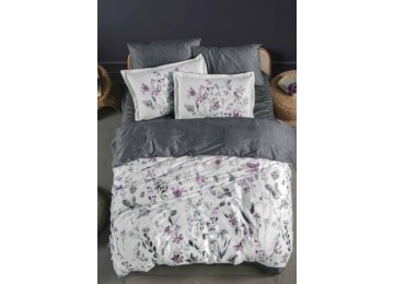 Euro bed linen La Romano Delcina Gray Satin Premium