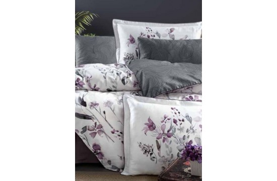 Euro bed linen La Romano Delcina Gray Satin Premium