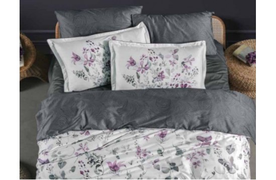 Euro bed linen La Romano Delcina Gray Satin Premium