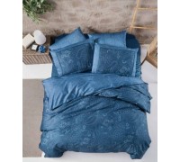 Euro bed linen La Romano Theron Blue Satin Premium