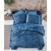 Euro bed linen La Romano Theron Blue Satin Premium