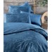 Euro bed linen La Romano Theron Blue Satin Premium