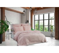 Euro bed linen Dantela Vita Nira pudra Satin with lace and pique coverlet