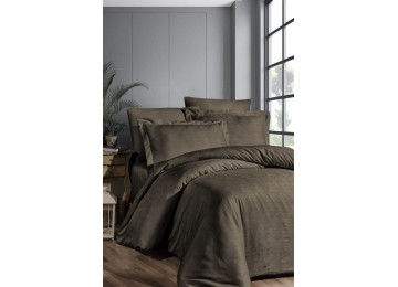 Euro bed linen First Choice Amore Brown Jacquard