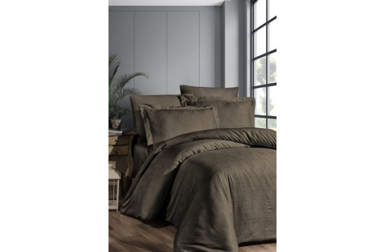 Euro bed linen First Choice Amore Brown Jacquard