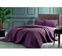 Quilted bedspread TAC Glory Bordo 250x260cm + two pillowcases 50x70cm