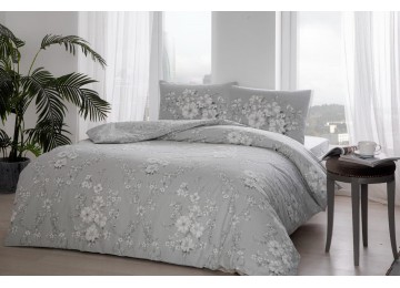 Turkish bed linen Euro TAC Lily Gray Ranforce