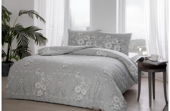 Turkish bed linen Euro TAC Lily Gray Ranforce