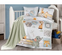 Bedding set for newborns First Choice - Safari Bamboo + Knitted blanket