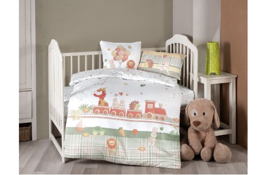 Комплект постельного белья для новорожденных First Choice - Toys Бамбук +Плед вязаный
