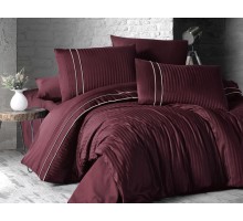 Euro bed linen First Choice Stripe Style Bordo Satin