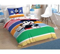 Disney TAC Mickey Mouse Rainbow Junior Set Ranforce / Elasticated Sheet