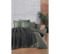 Turkish euro set with knitted cover First Choice Tango anthracite Satin