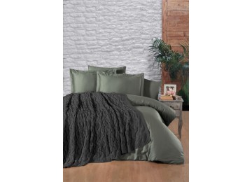 Turkish euro set with knitted cover First Choice Tango anthracite Satin