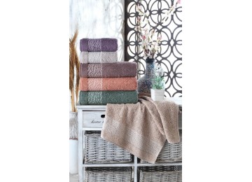 Set of cotton jacquard towels Sikel Mahzen 50x90cm (6 pieces) Turkey