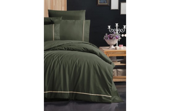 Euro bed linen First Choice Alisa Dark Green Ranfors