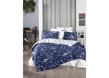 Euro bed linen First Choice Major Navy Blue Ranfors