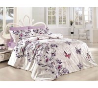 Euro bed linen First Choice Kelebek Lila Ranfors