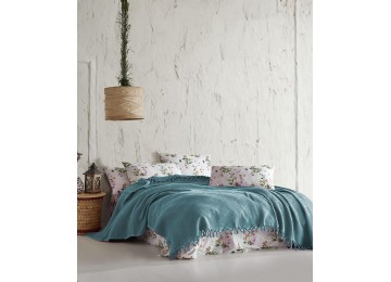 Saheser Mona turkuaz pique bedspread summer